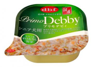 dbf　【1402】プリモデビィ　シニア犬用　ササミ&すりおろし野菜 95g×6個セット